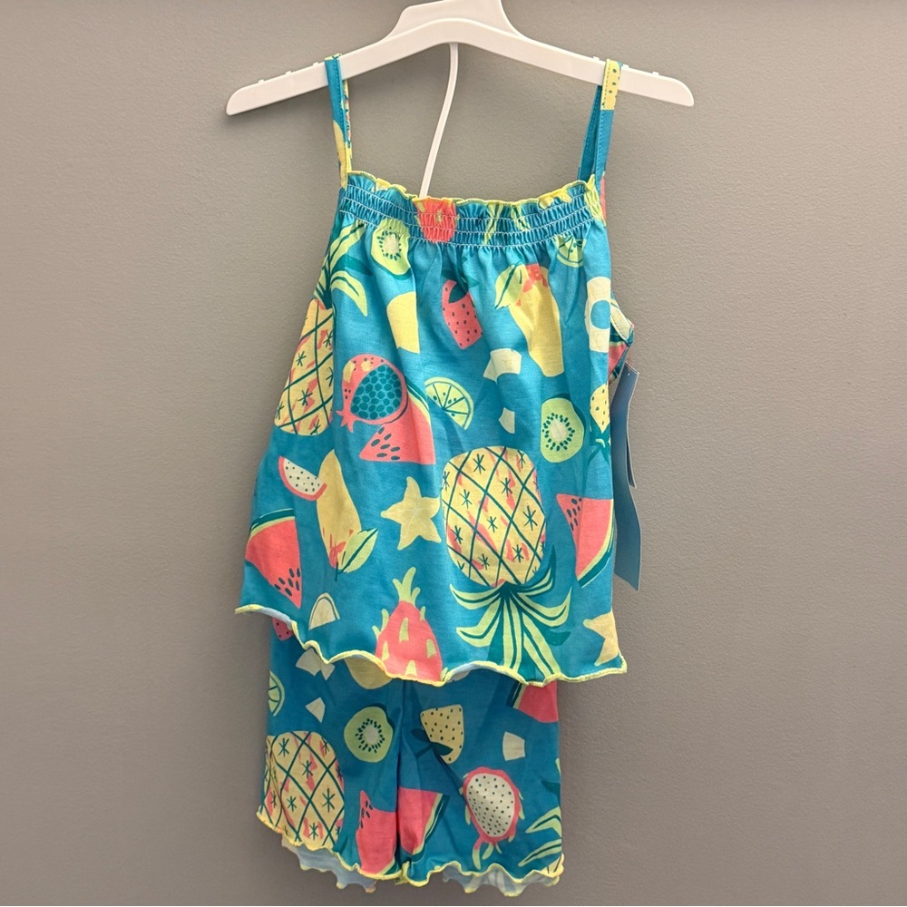 Cat &‎ Jack Tropical Fruit Kids Pajama Set - Blue and Yellow